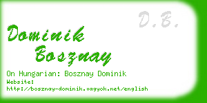 dominik bosznay business card